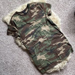 Forever 21 Camouflaged Mini Shirt Dress